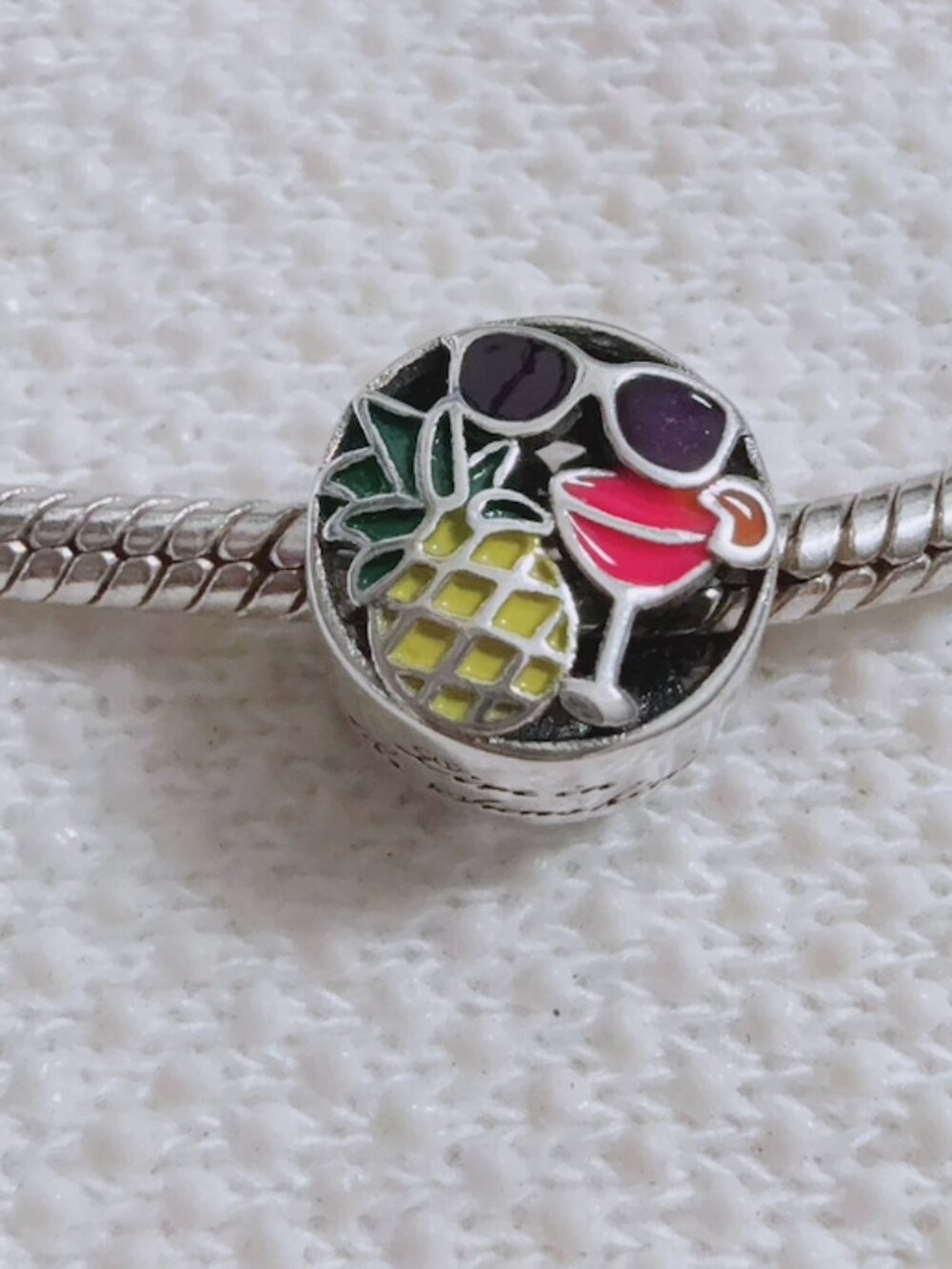 Summer Fun Mixed Enamel Charm Silver Charm For Pandora Bracelet